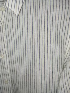 linen Classic Striped Button-Up Shirt