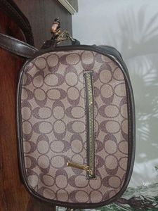 Stylish Brown Monogram Crossbody Bag