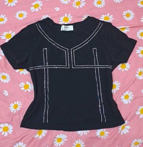 Rhinestone Chic Black Tee