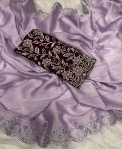 Burberry CHIFFON Saree with unstitched Blouse