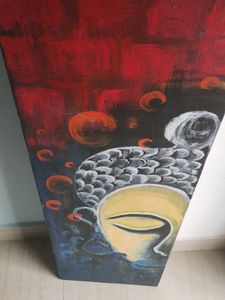Abstract Buddha Face Painting