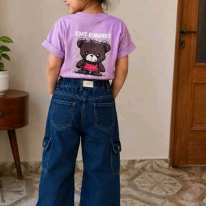 Cute Teddy Bear Pocket T-Shirt