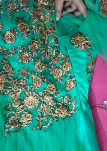 Emerald Green Anarkali Gown