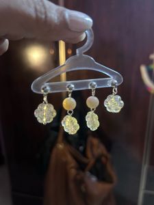 Sparkling Flower Drop Earrings