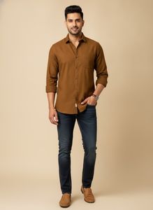 Classic Brown Long Sleeve Shirt