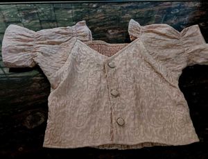 Cute Detailed Baby Pink Top🩷