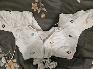 White Embroidered Blouse