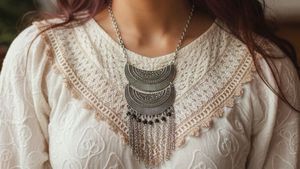 Statement Necklace with Fringe 🍶