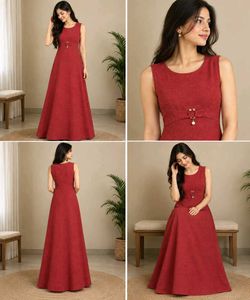Elegant Red Sleeveless Maxi Dress