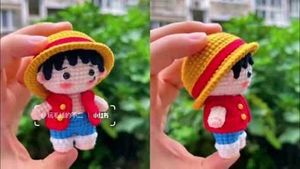 Cute Luffy Anime Character Keychain