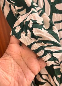 HNM Stylish Green Floral maxi Dress