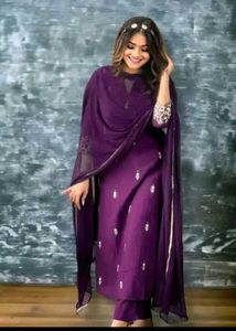 Elegant Purple Kurta Set