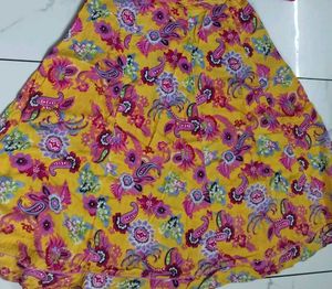 Vibrant Paisley Print Maxi Skirt