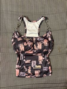 Graphic Print Corset Top