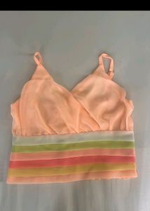 Peach Crop Top Available