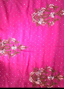 Pink Embellished Saree