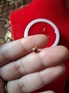 Star Nose Pin with Ruby