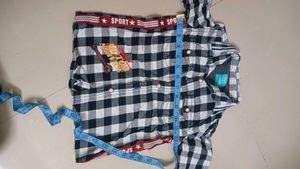 Boys Plaid Shirt &amp; Jeans Set