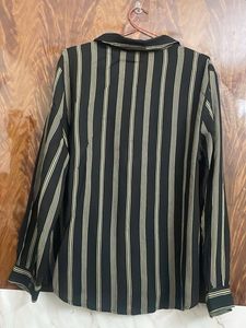 Black &amp; White Striped Button-Up Shirt