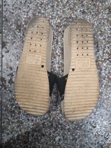 Soft Rubber Black And Nude Wedges Now Washed