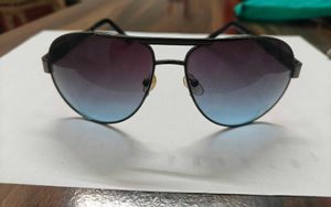 Aviator Sunglasses with Blue Gradient Lenses