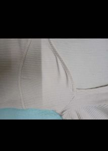 H&amp;M Beige Sweetheart Top