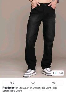 Roadster straight fit black jeans 32