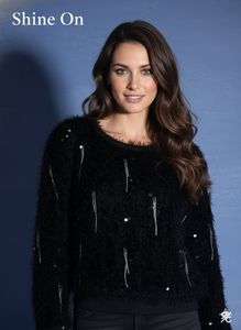 Black Fuzzy Knit top