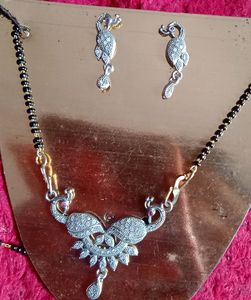 AD Peacock Mangalsutra Set