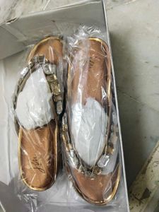 JM Looks Embellished Flat Sandals
