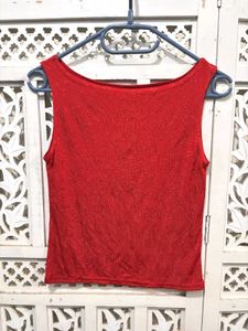 💖Vibrant Red Sleeveless Top H