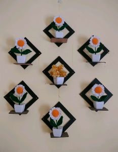 Crochet Daisy Flower pot