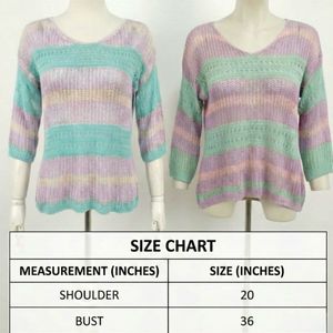 Striped Knit Crochet Top S To M (pack of 2)