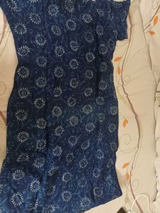 Blue Block Print Cotton 3 piece SALWAR