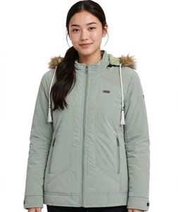 Men's Sage Green Fur Hood Winter Jacket XL | Pista