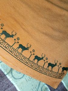 Cute Deer Print Orange Top