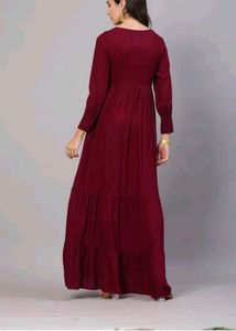 Aayu maroon Kurta embellished