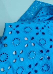 Beautiful Blue Eyelet kurti