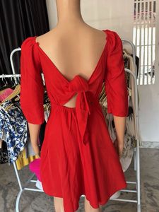 Vibrant Red Ethnic Gown