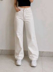 Cream Wide Leg Pants
