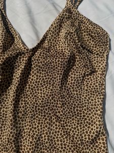 Leopard Print Bikini Top