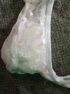 mens mesh White transparent Lace Thong