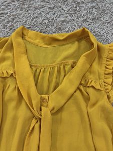 Chic Mustard Yellow Blouse