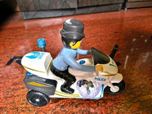 Toy Police Motorcycle with Lights