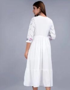 Embroidered White kurta