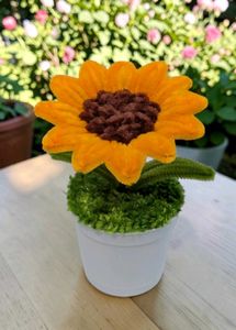 Sunflower flower pot artificial