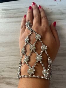 Sparkling Rhinestone Hand Chain Bracelet
