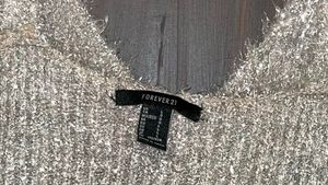 Sparkly Silver Knit Tank Top