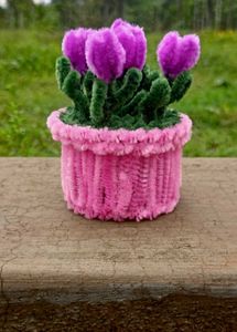 Cute Pipe Cleaner Flower Pot