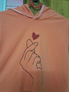 Heart Cropped Hoodie